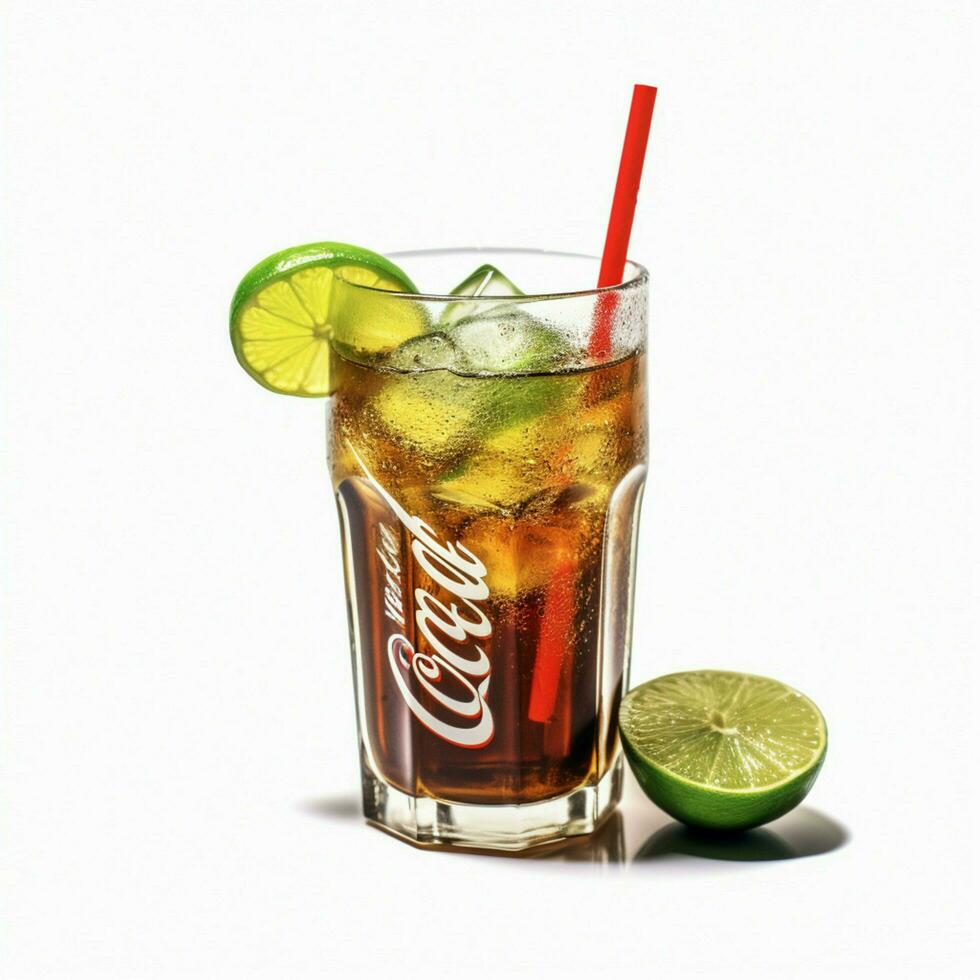 Coca-Cola with Lime with white background high quality photo