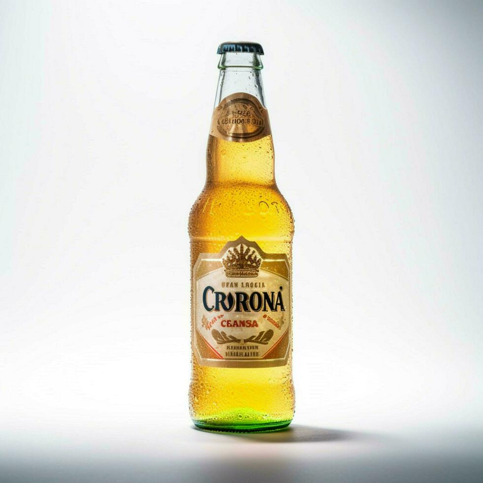 Corona with white background high quality ultra hd photo