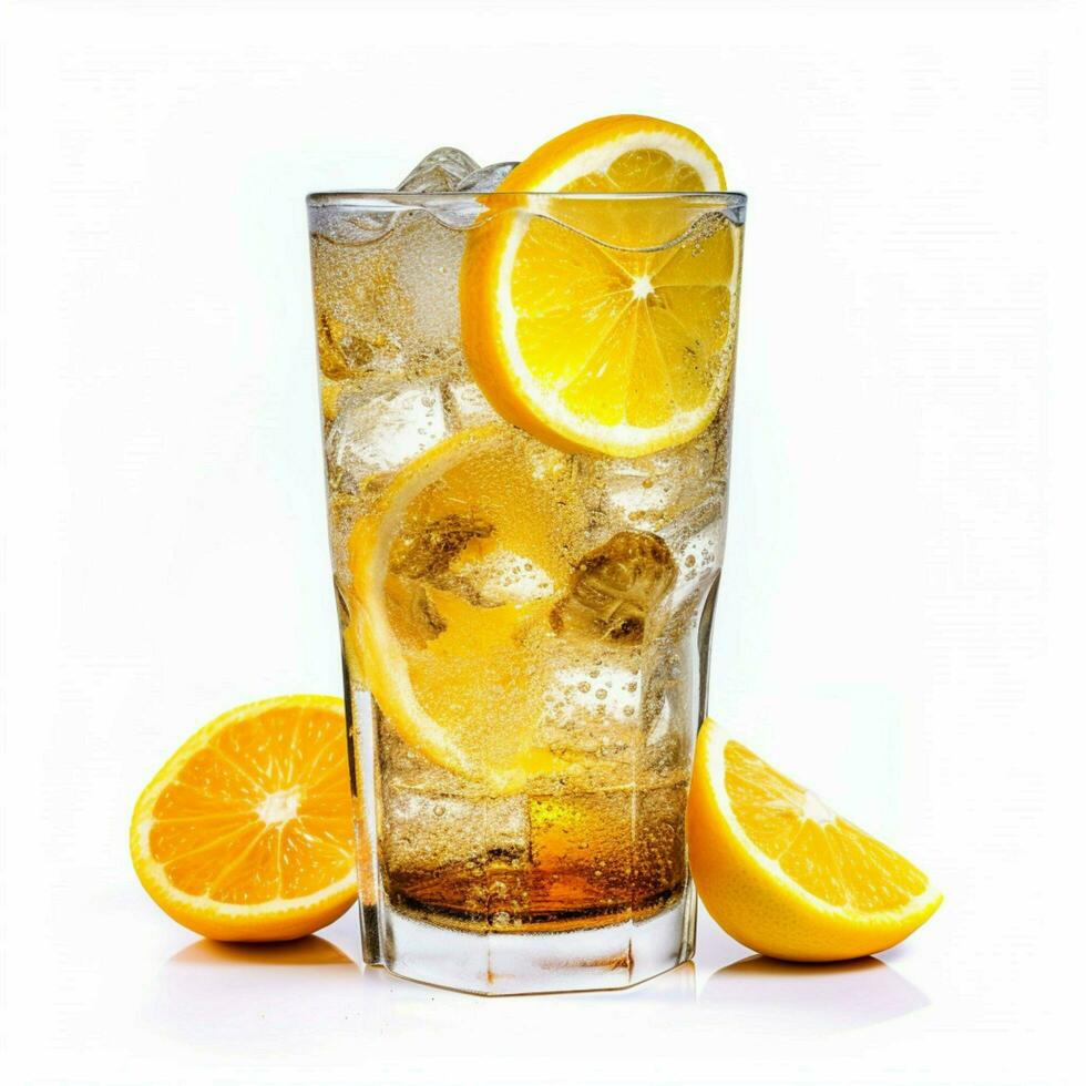 Diet Coke with Citrus Zest with white background photo