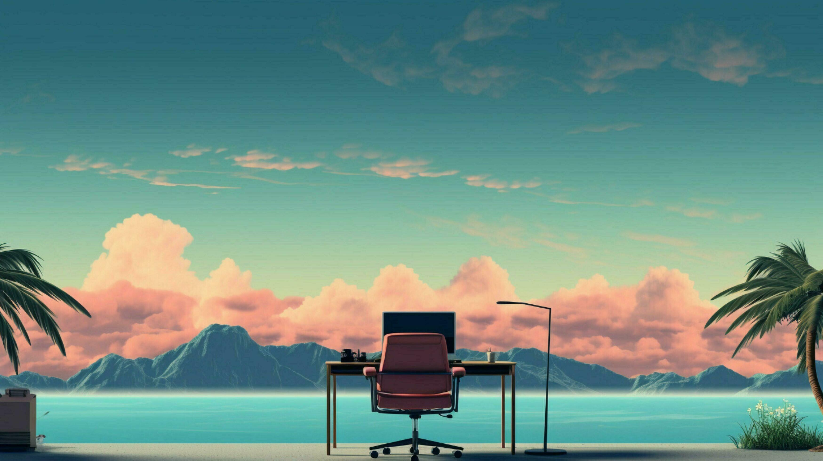 Downtempo chillout minimalist desktop wallpaper 30658276 Stock Photo at