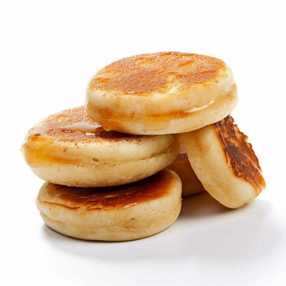 English muffins with white background high quality photo