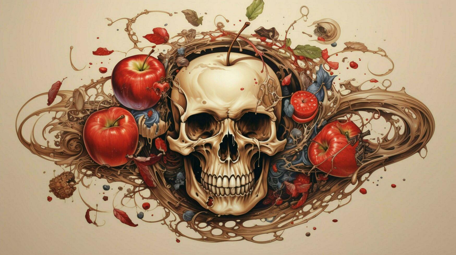 Exploded apple by Nychos high quality photo