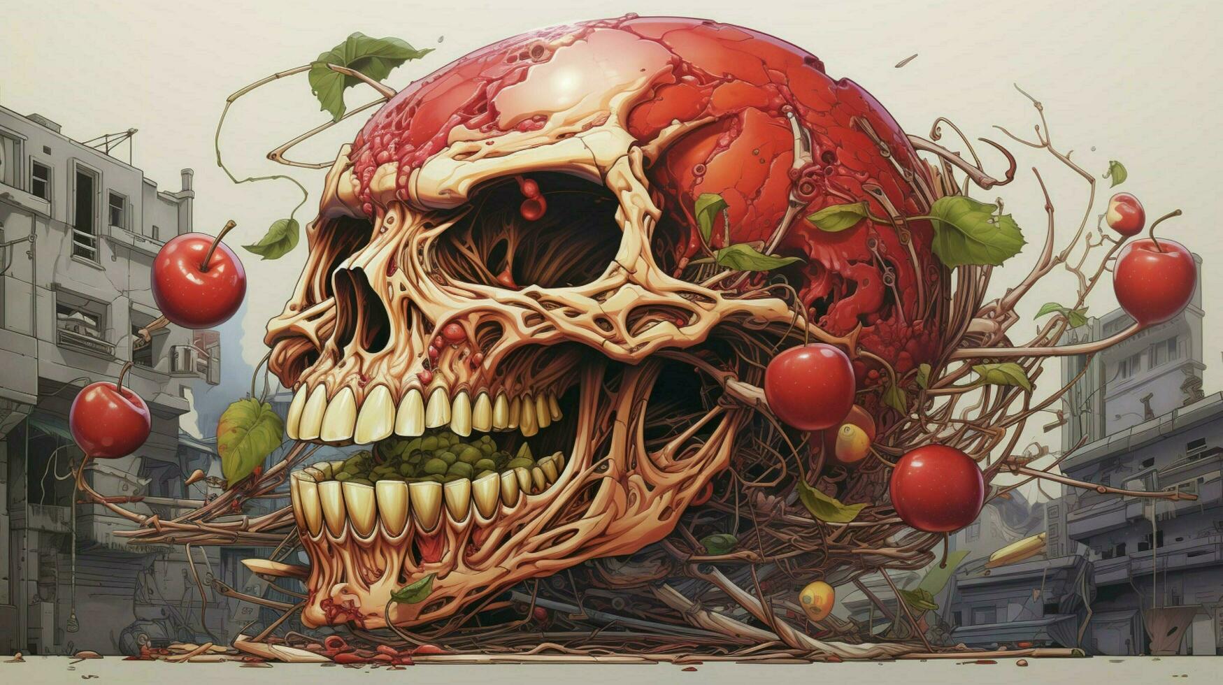 Exploded apple by Nychos high quality photo
