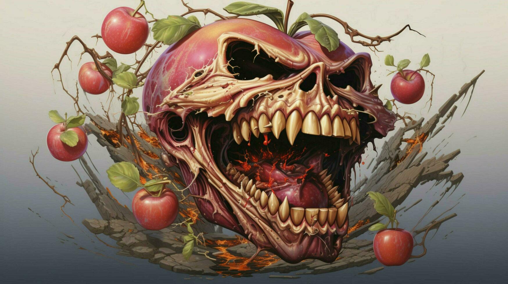 Exploded apple by Nychos high quality photo