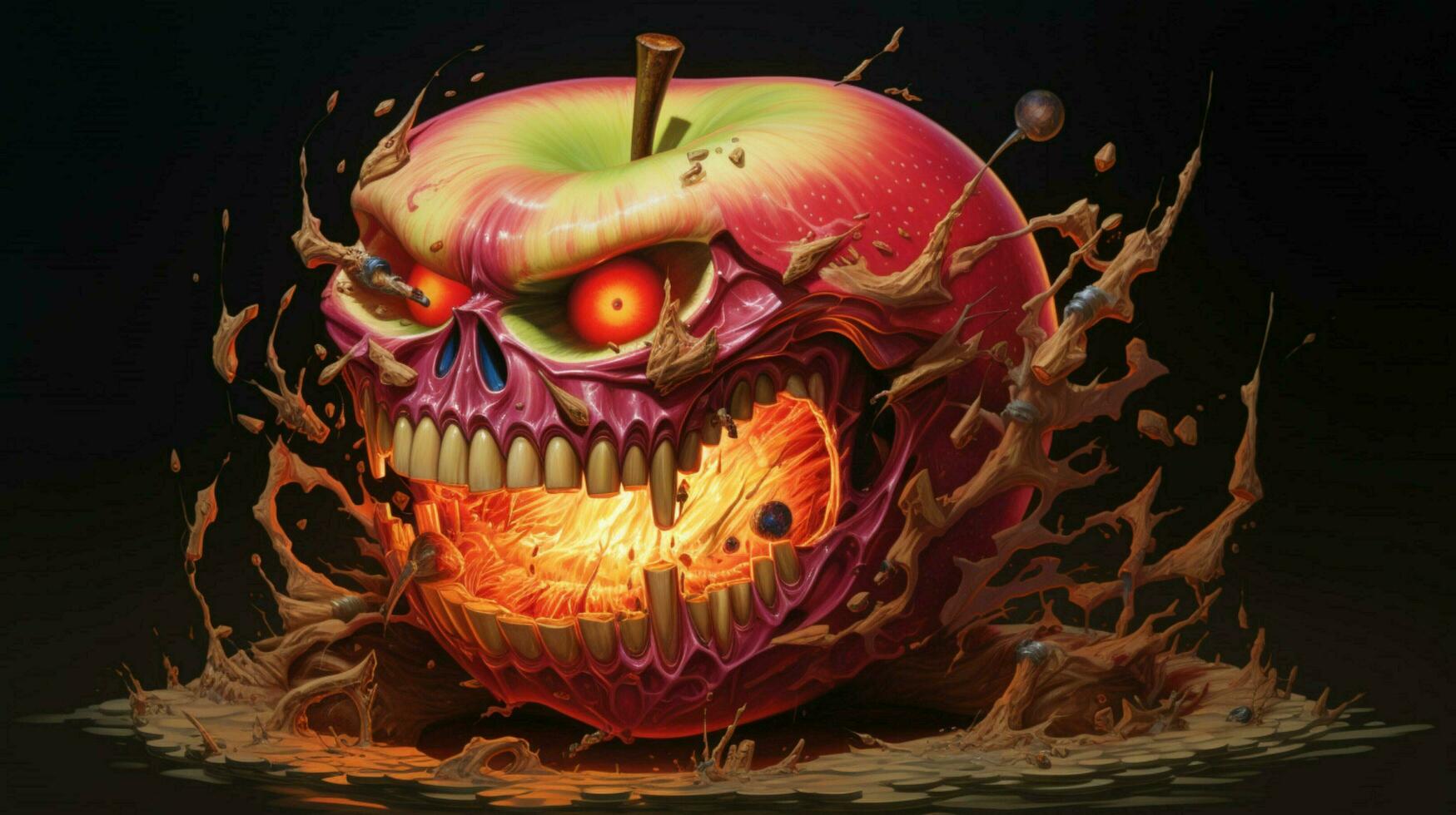 Exploded apple by Nychos high quality photo