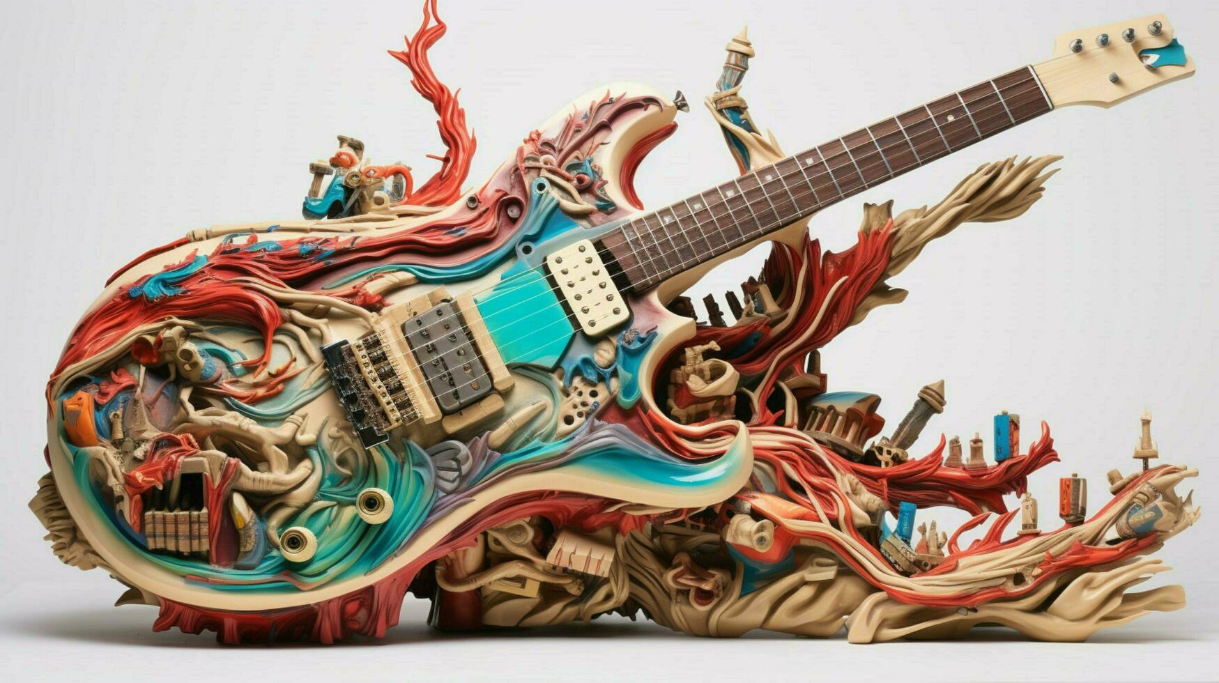 Exploded guitar by Nychos high quality photo