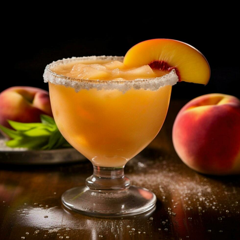 Food of the gods a peach margarita defying logic photo