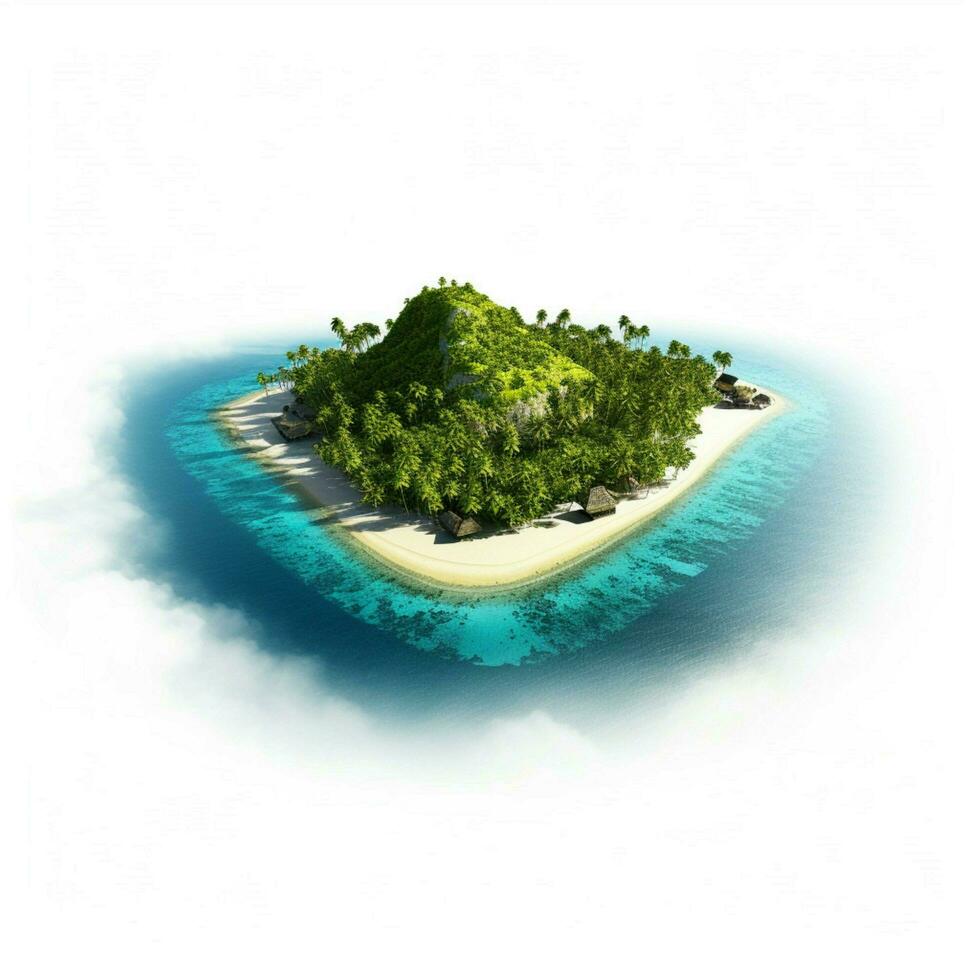 Fiji with white background high quality ultra hd photo