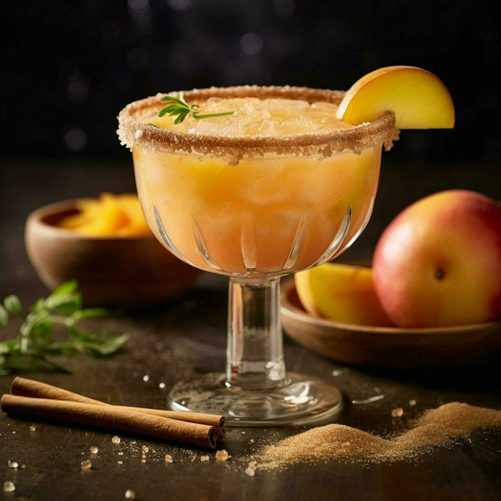 Food of the gods a peach margarita defying logic photo