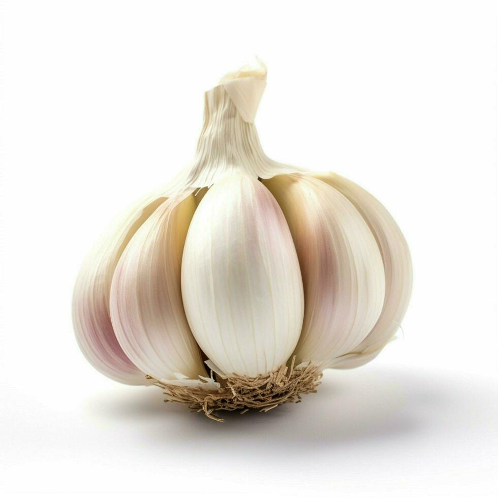 Garlic with white background high quality ultra hd photo