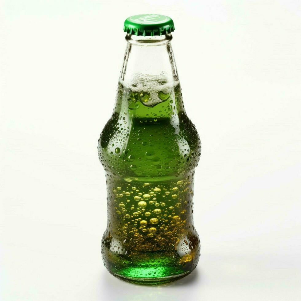 Green Cola with white background high quality ultra photo