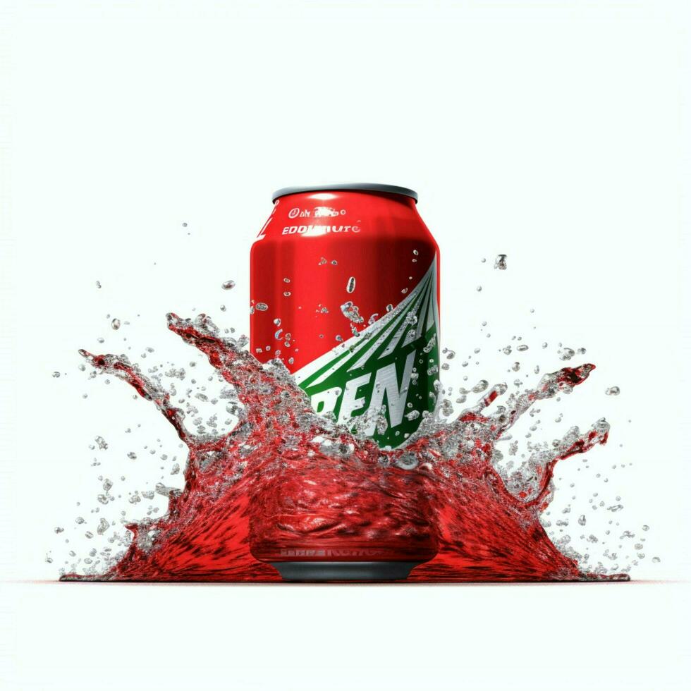 Mountain Dew Code Red with white background high photo