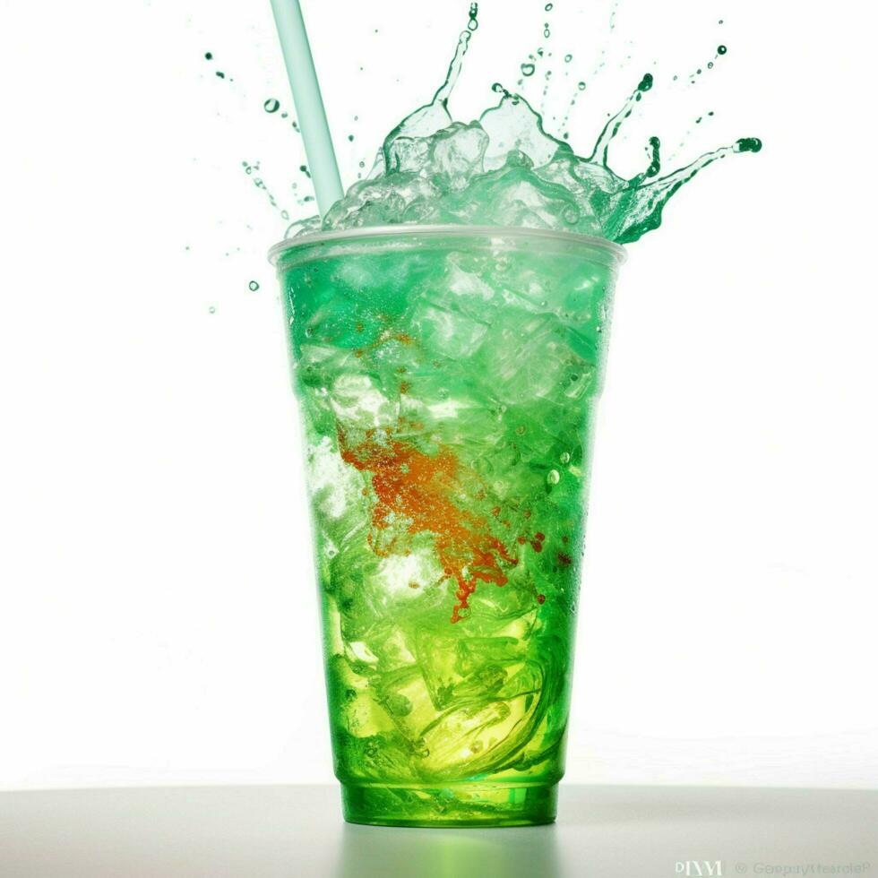 Mountain Dew Baja Blast with white background high photo