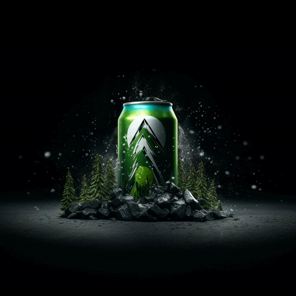 Mountain Dew Pitch Black with white background high photo