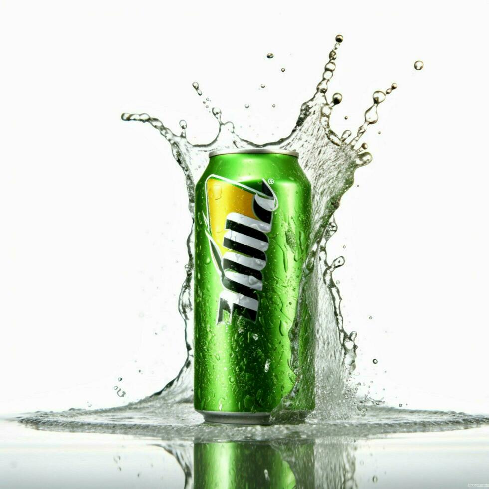 Mountain Dew with white background high quality ultra photo