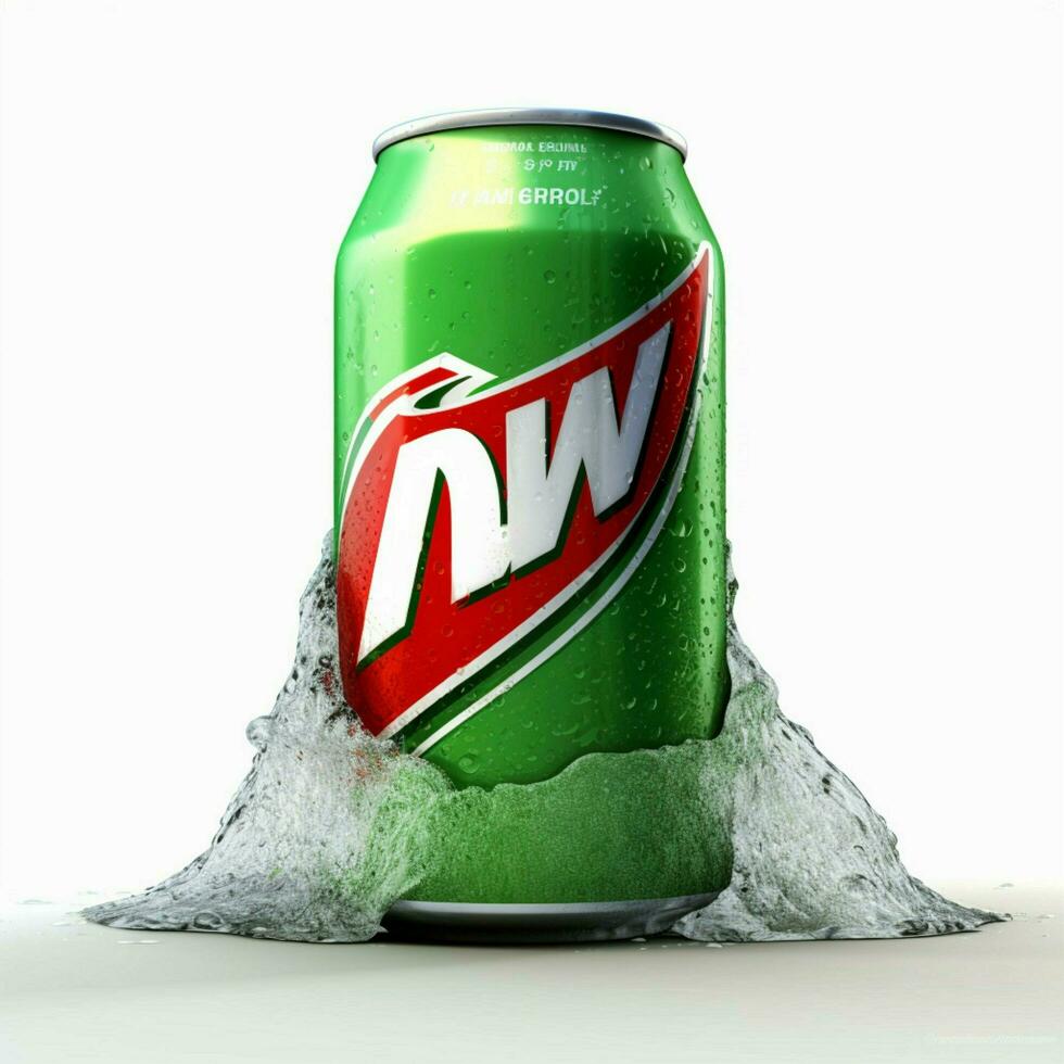 Mountain Dew with white background high quality ultra photo