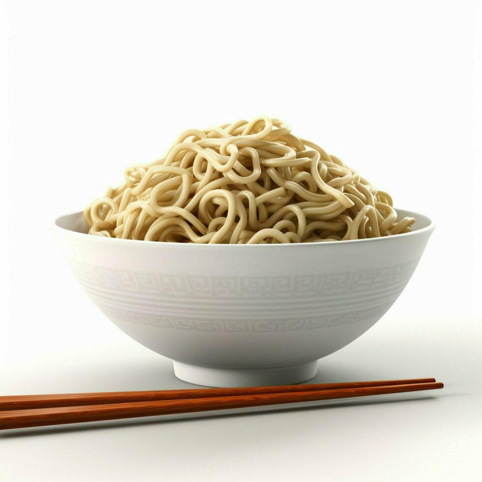 Noodles with white background high quality ultra hd photo