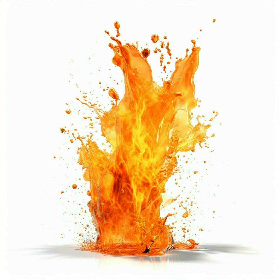 Orange Blaze with white background high quality ultra photo