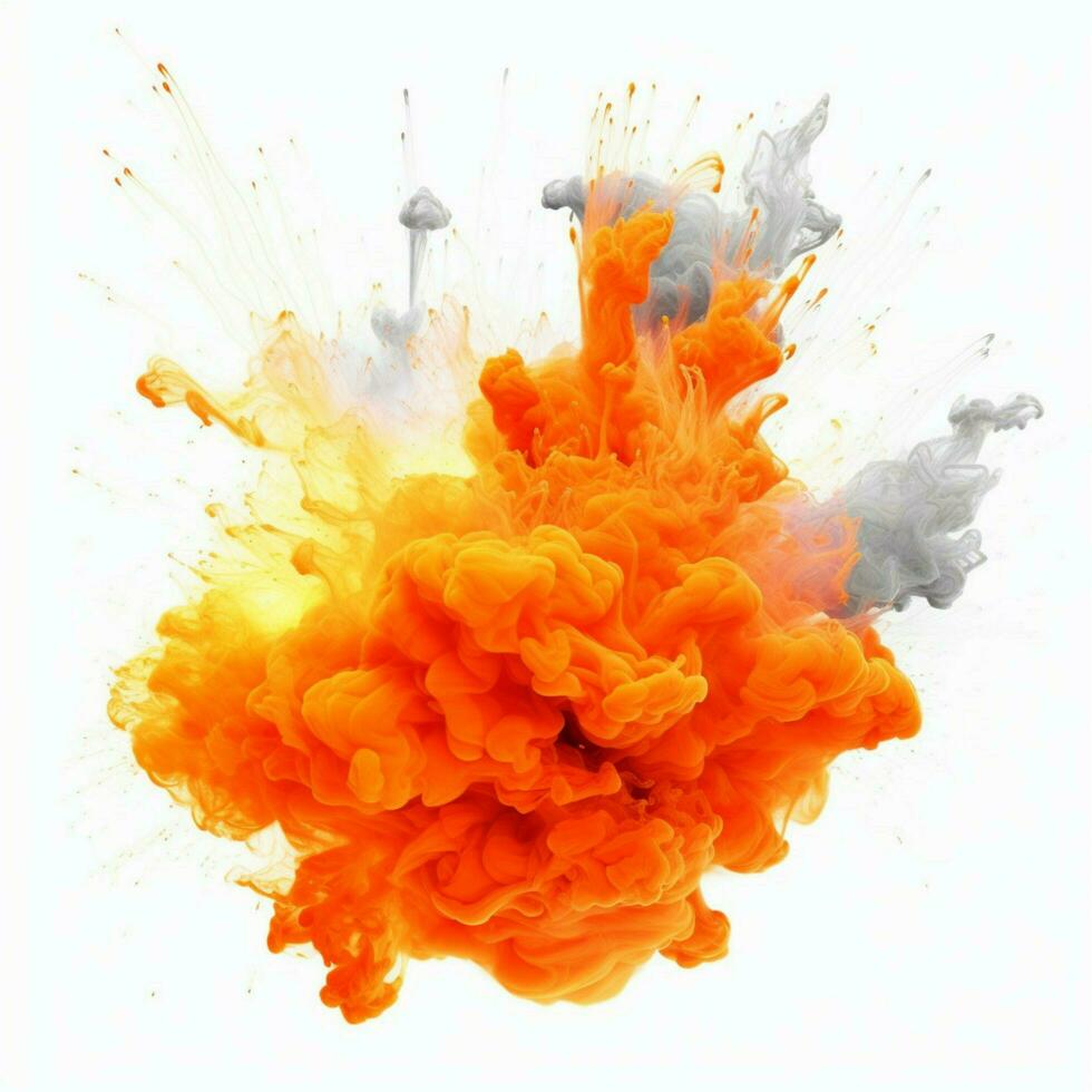 Orange Blaze with white background high quality ultra photo