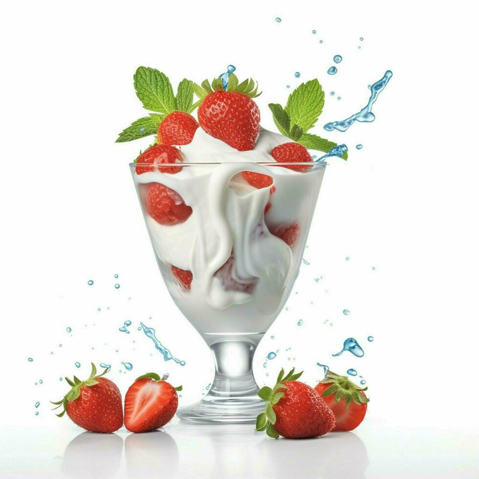 Pepsi Jazz Strawberries Cream with white background photo