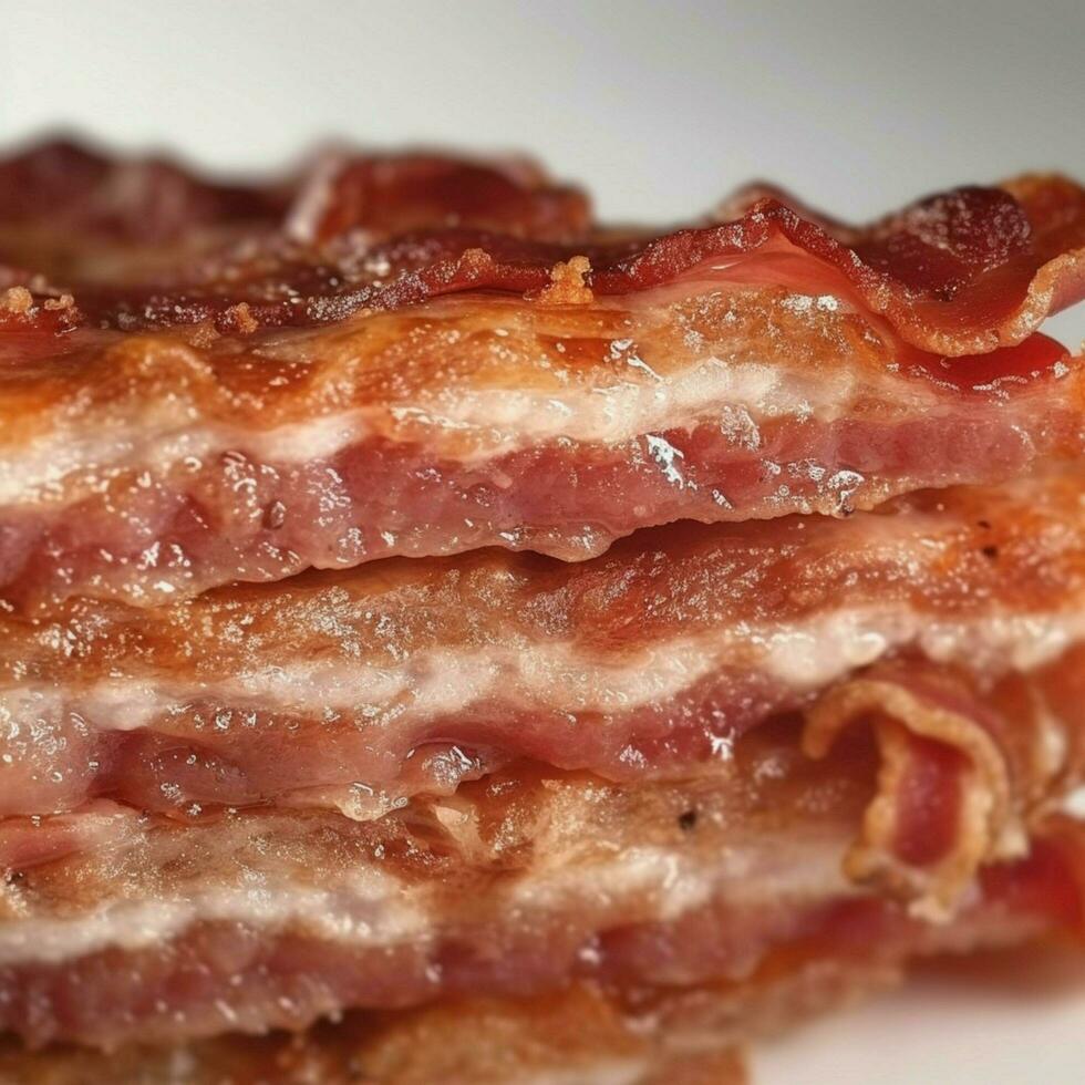 Photo Macro of hamburger crispy bacon magnificent