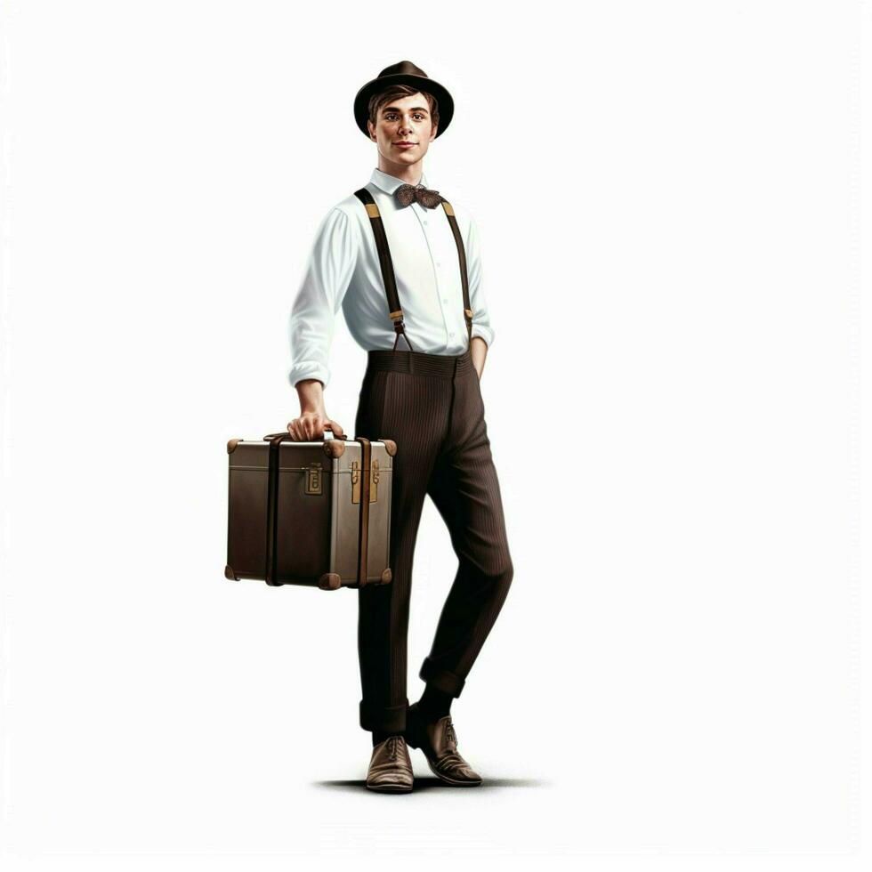 Porter with white background high quality ultra hd photo