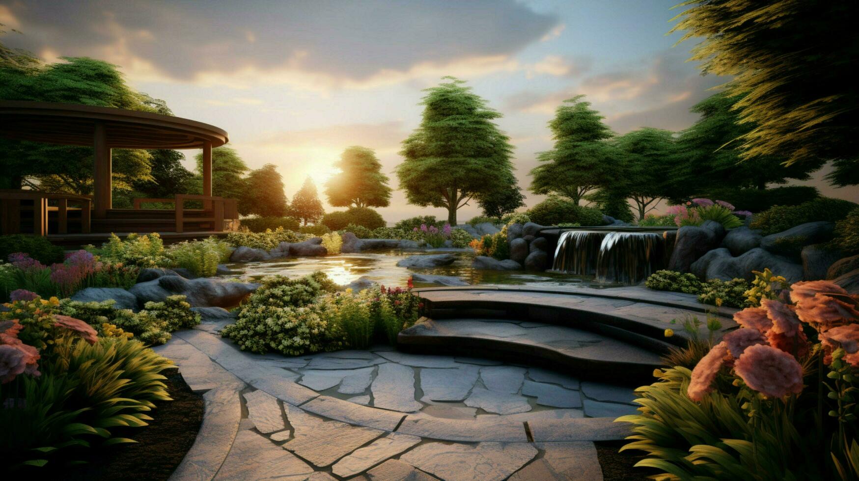 Professional landscape designs high quality photo