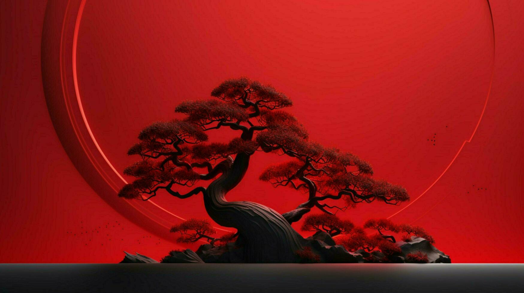 árbol en sólido color antecedentes zen enso comportamiento foto