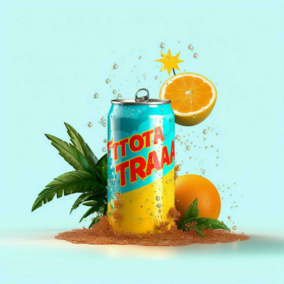 Tropicana Twster Soda with white background high photo