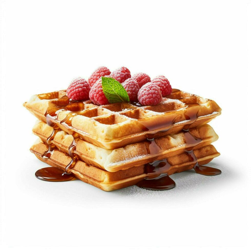 Waffles with white background high quality ultra hd photo