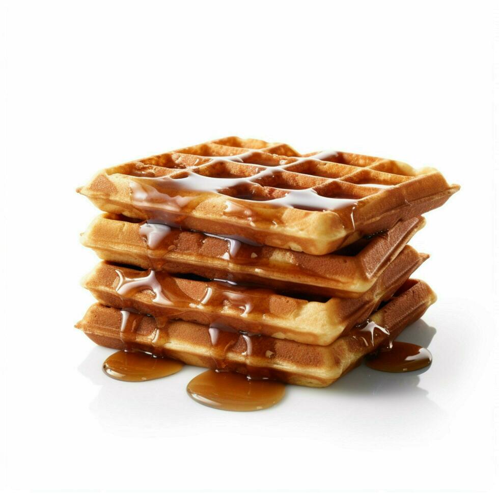 Waffles with white background high quality ultra hd photo