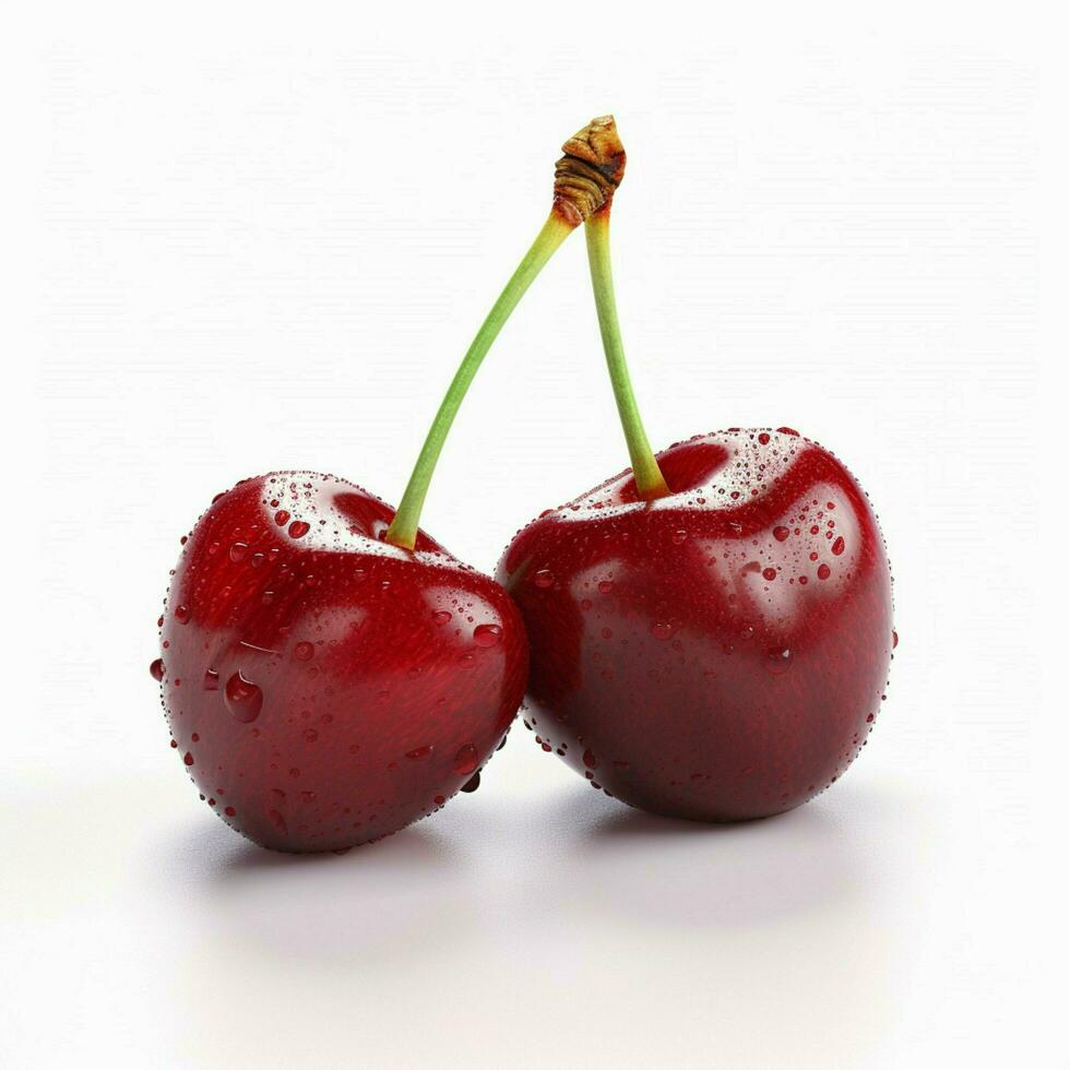 Wild Cherry with white background high quality photo