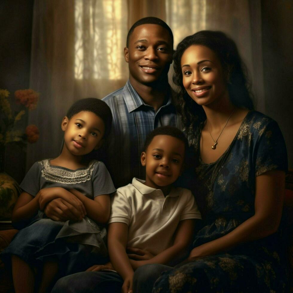 africano americano familia alto calidad 4k ultra hd foto