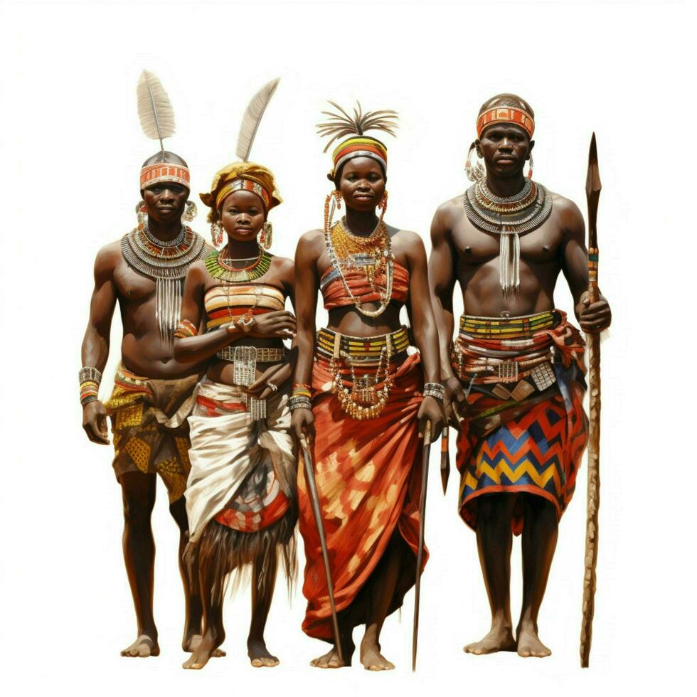 african culture with transparent background high quality photo
