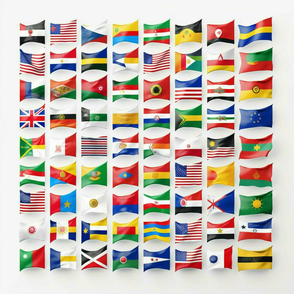 todas países bandera con transparente antecedentes foto