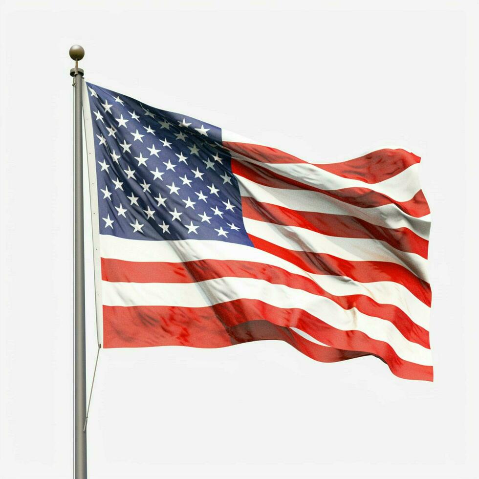 american flag with transparent background photo