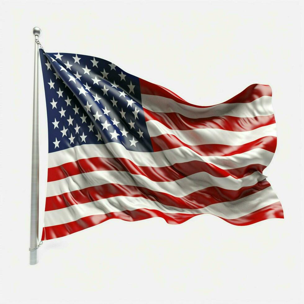 american flag with transparent background photo