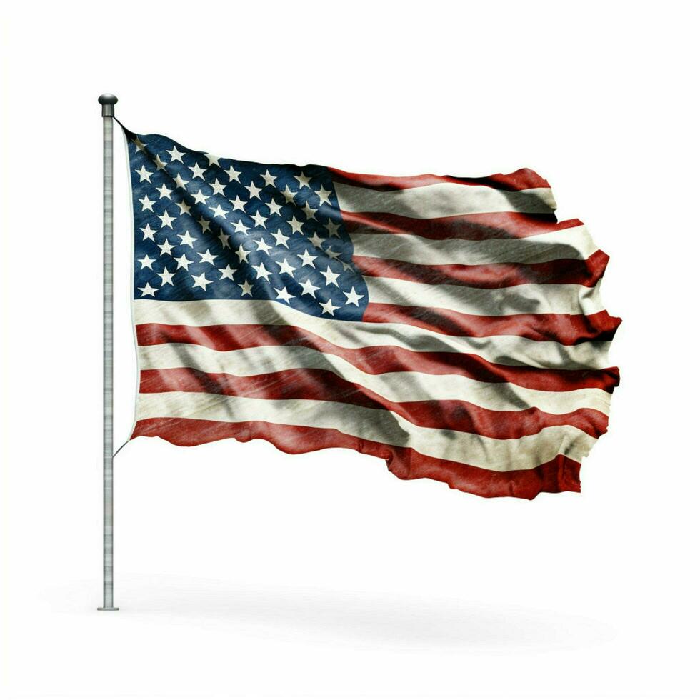 american flag with transparent background photo