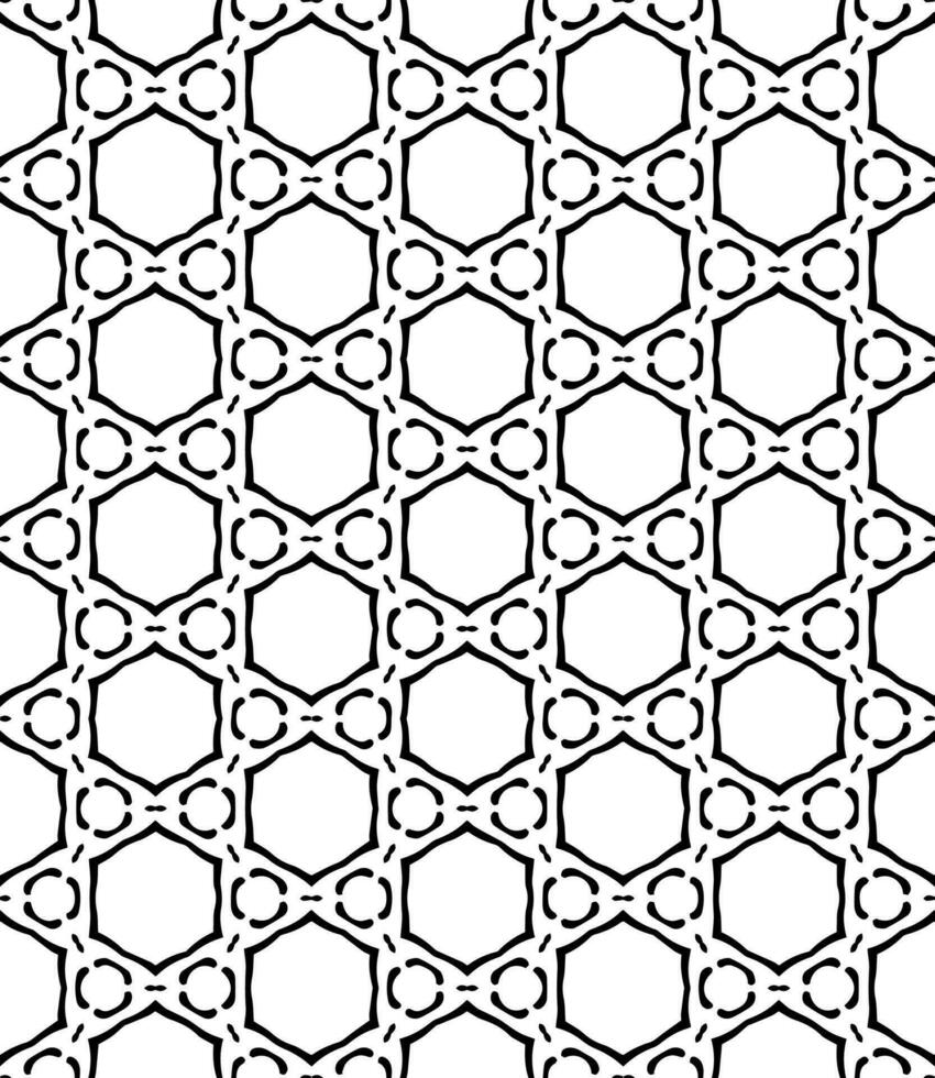 Black and white seamless abstract pattern. Background and backdrop. Grayscale ornamental design. vector