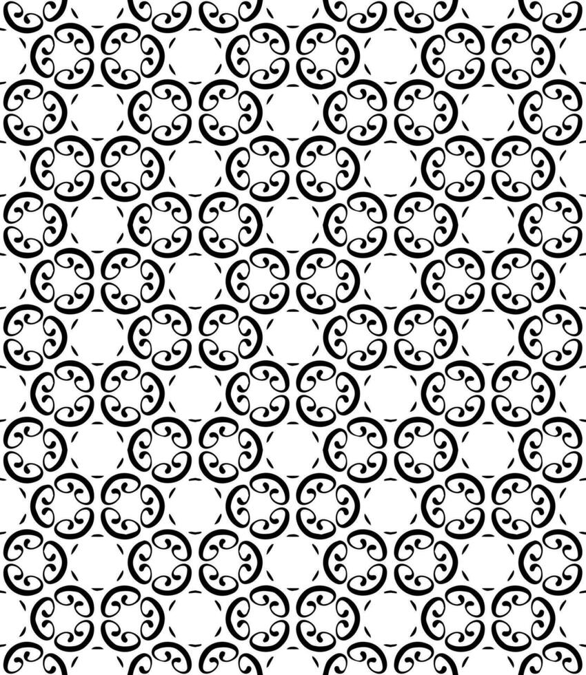 Black and white seamless abstract pattern. Background and backdrop. Grayscale ornamental design. vector