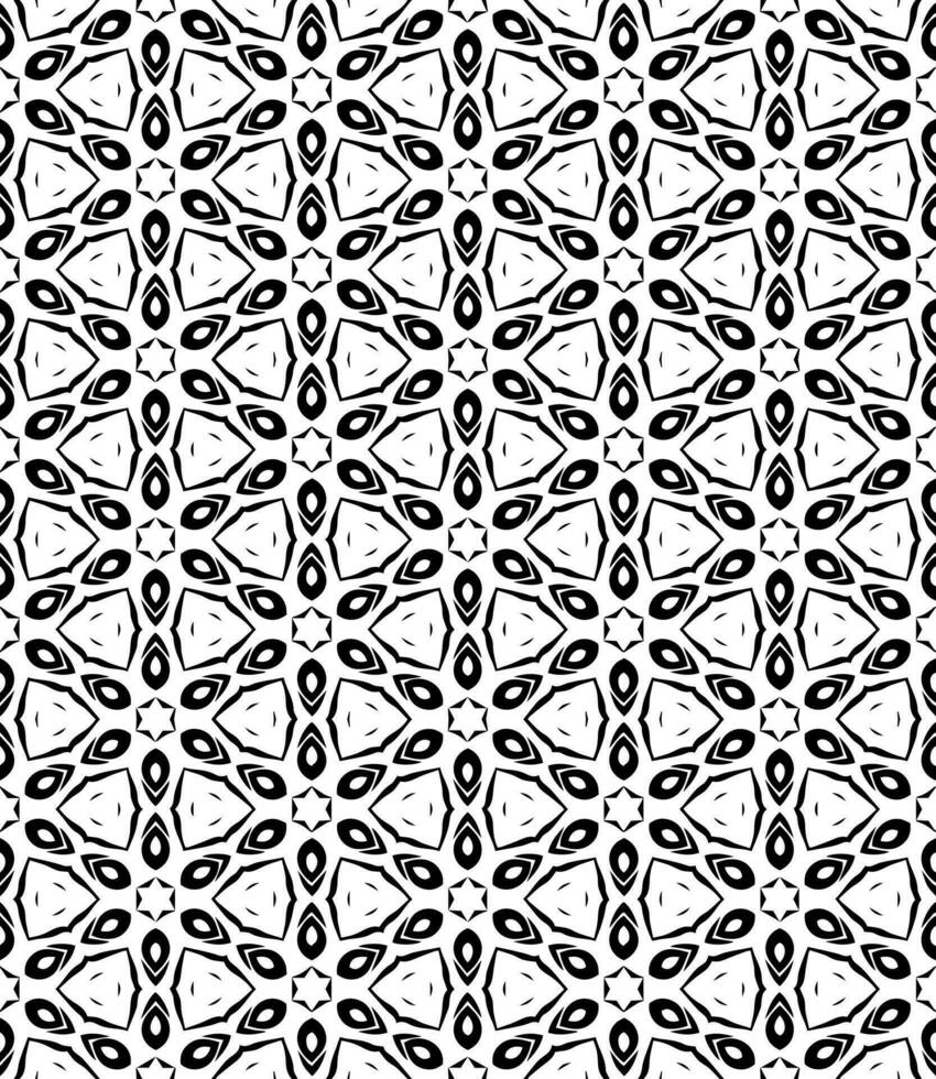 Black and white seamless abstract pattern. Background and backdrop. Grayscale ornamental design. vector