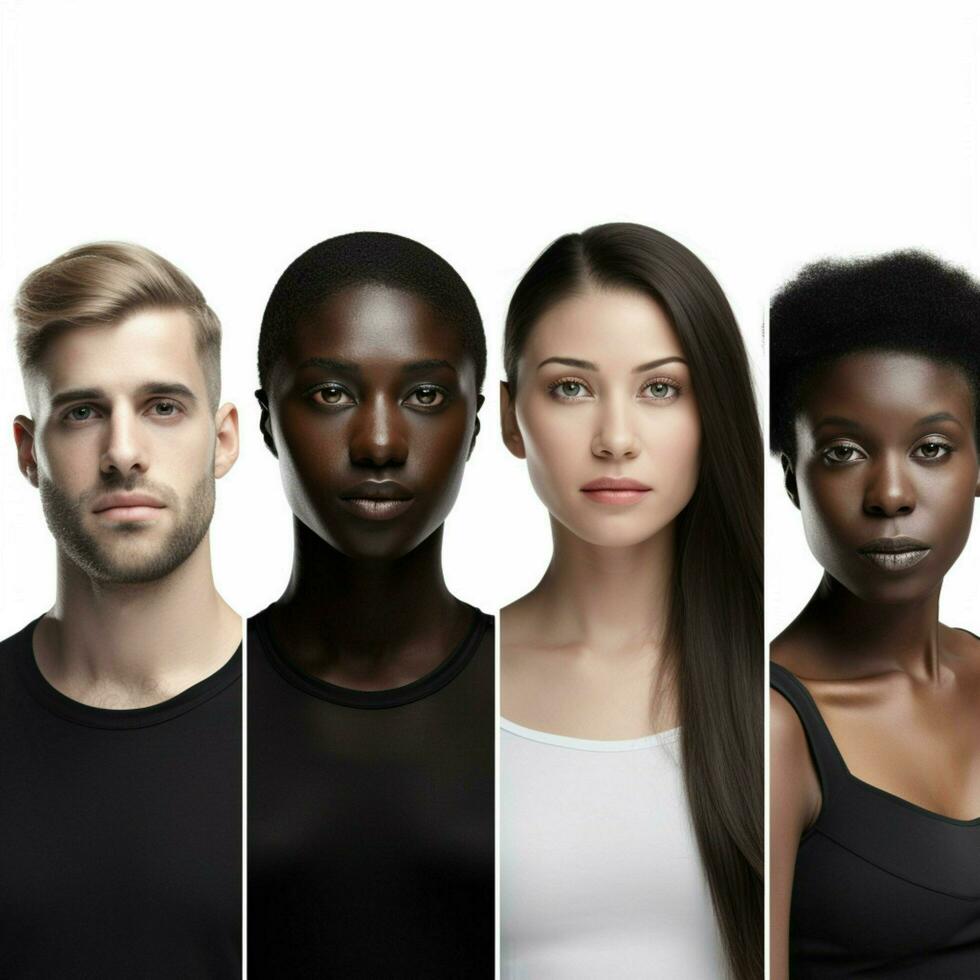 black people with transparent background high quality photo