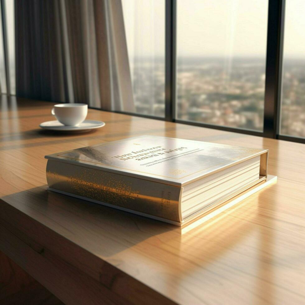 book mockup high quality 4k ultra hd hdr photo