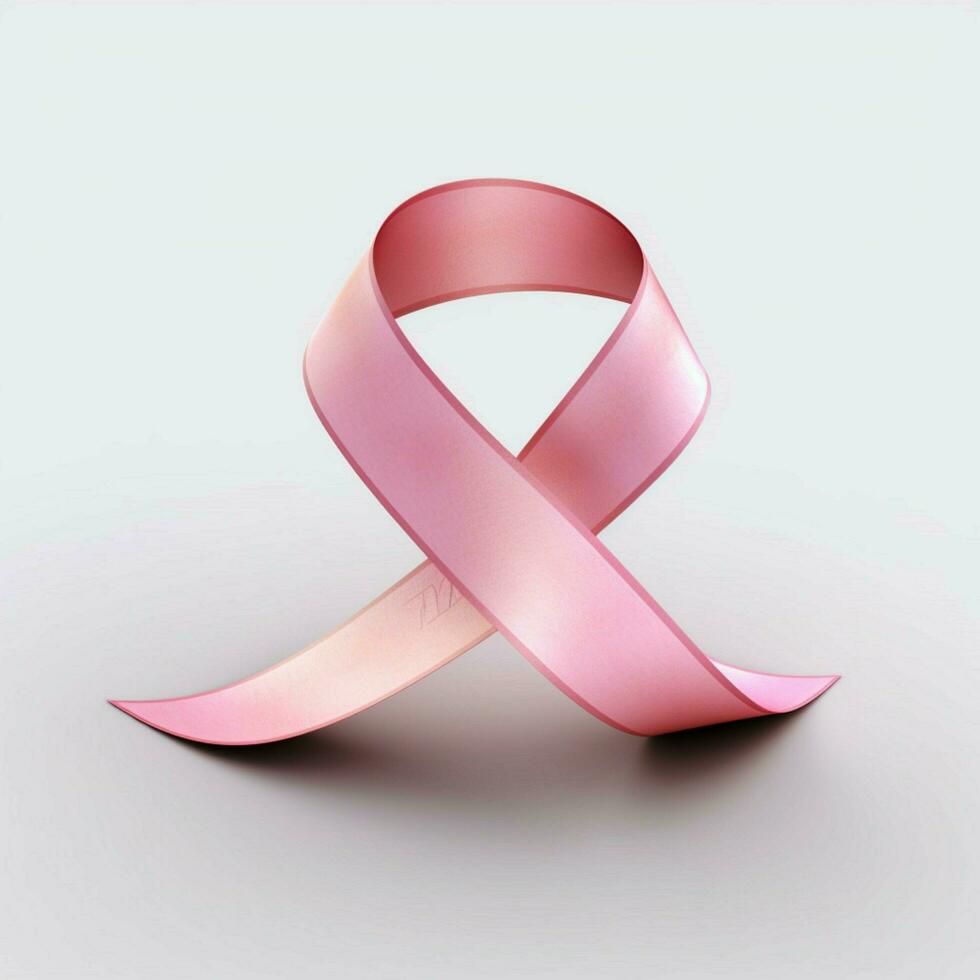 breast cancer ribbon with transparent background photo