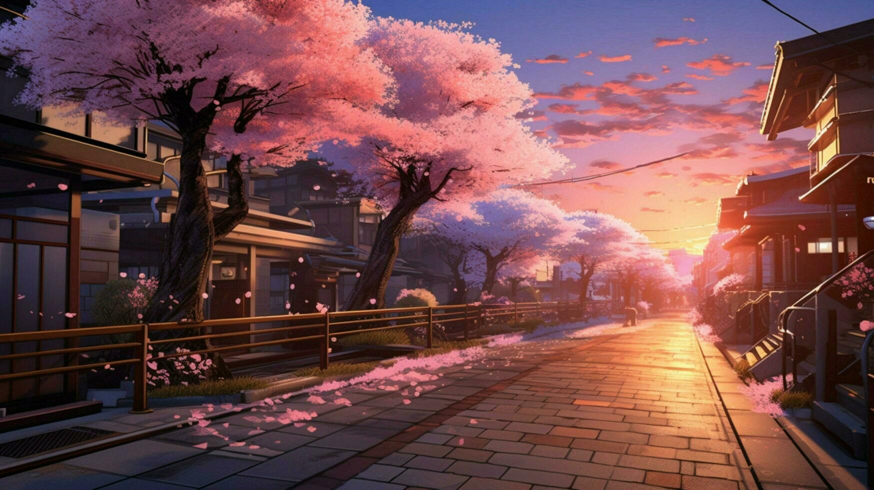 calming anime background high quality photo