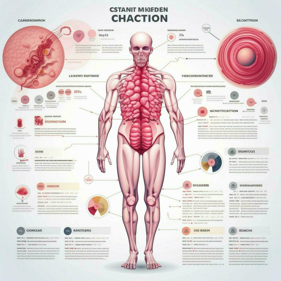 cáncer infografía con transparente antecedentes alto calidad foto