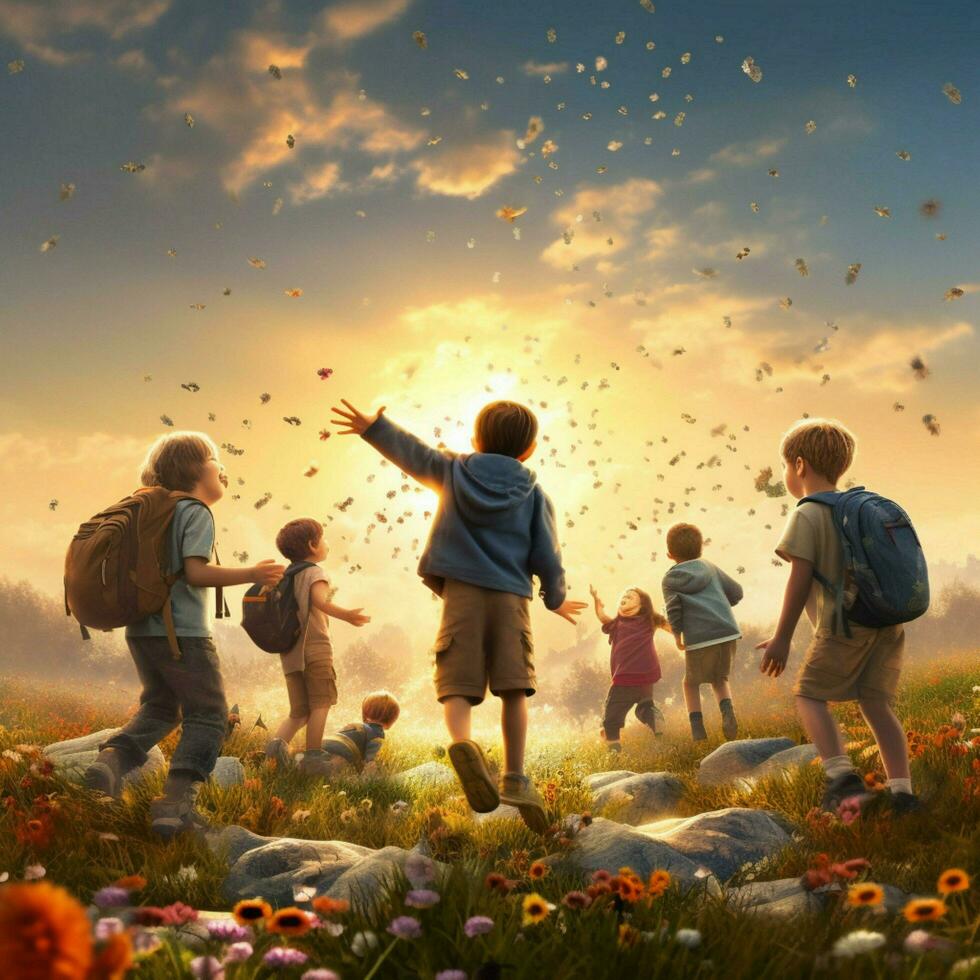children day high quality 4k ultra hd hdr photo
