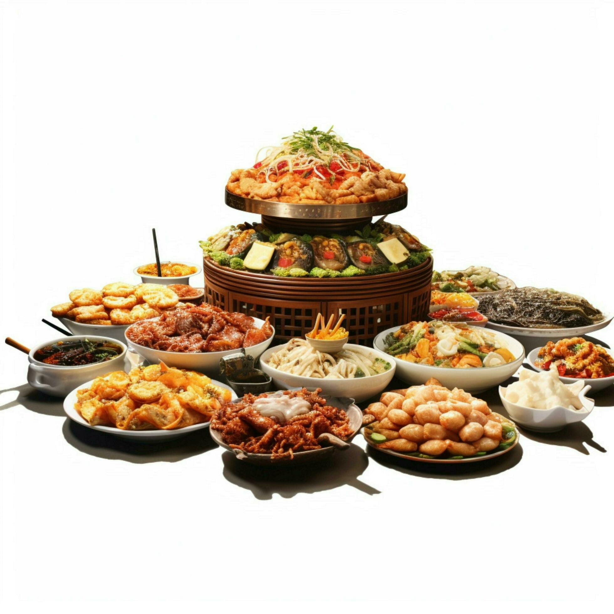 chinese food chinese buffet with transparent background 30664221 Stock