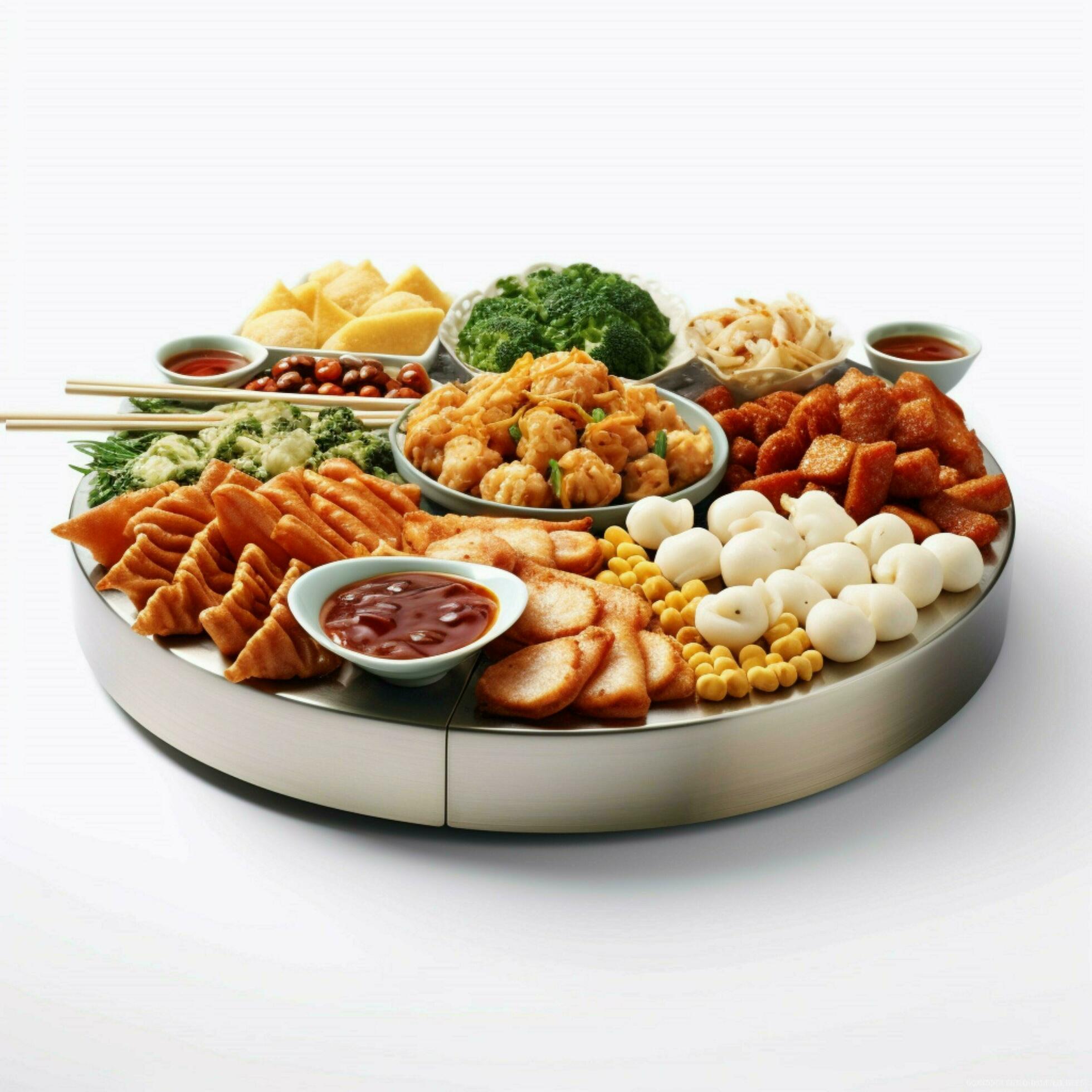 chinese food chinese buffet with transparent background 30664235 Stock