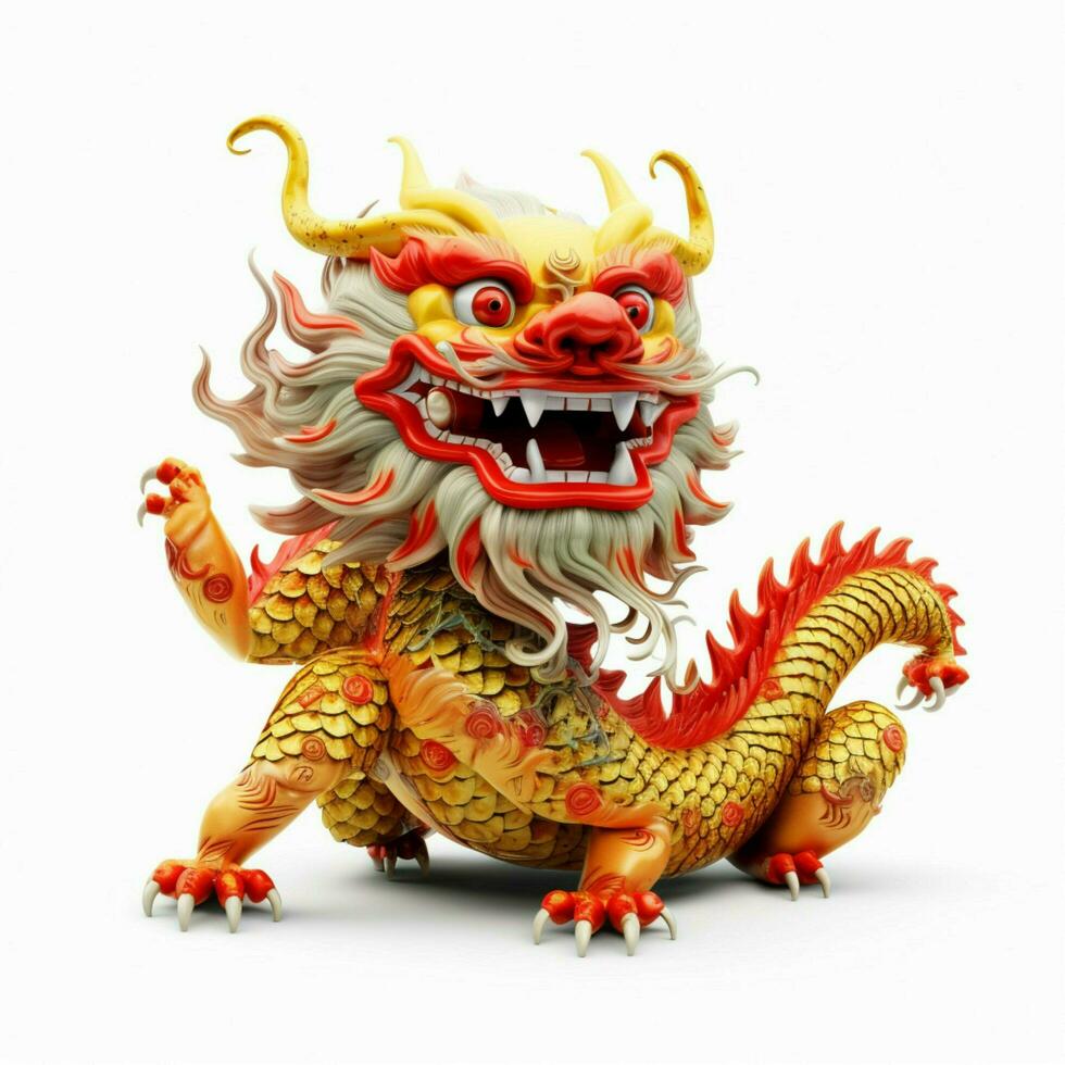 chinese new year dragon with transparent background high photo